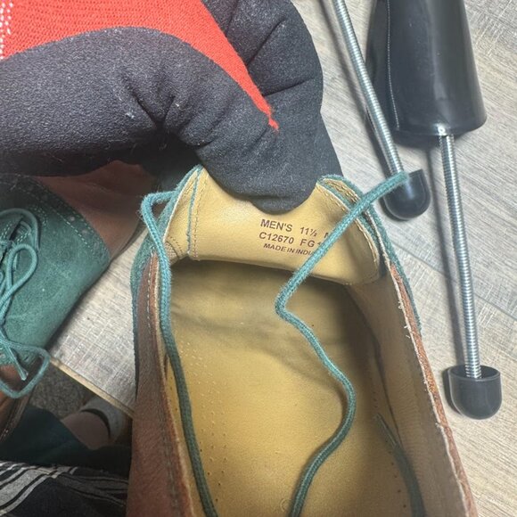 Cole Haan Williams Saddle II Brown/Green Suede Leather Shoes Men's Size 11.5 - Picture 5 of 7